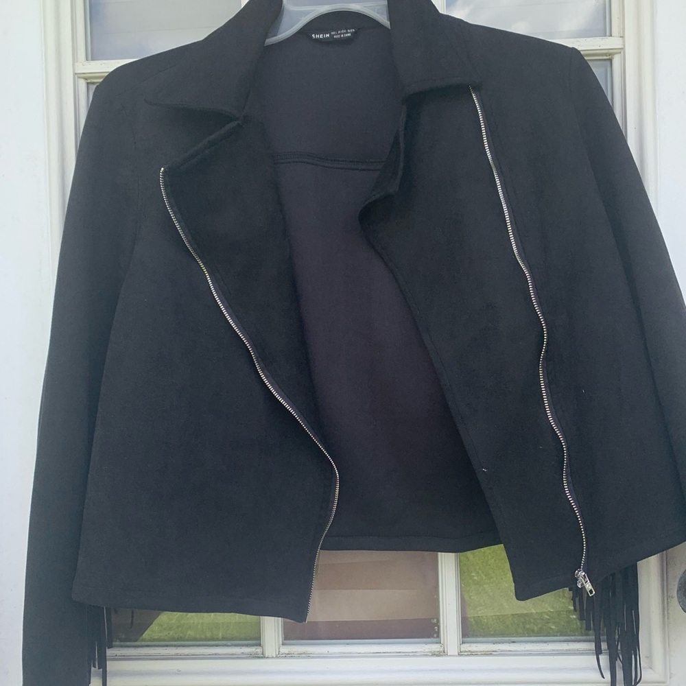 Fringe suede jacket
